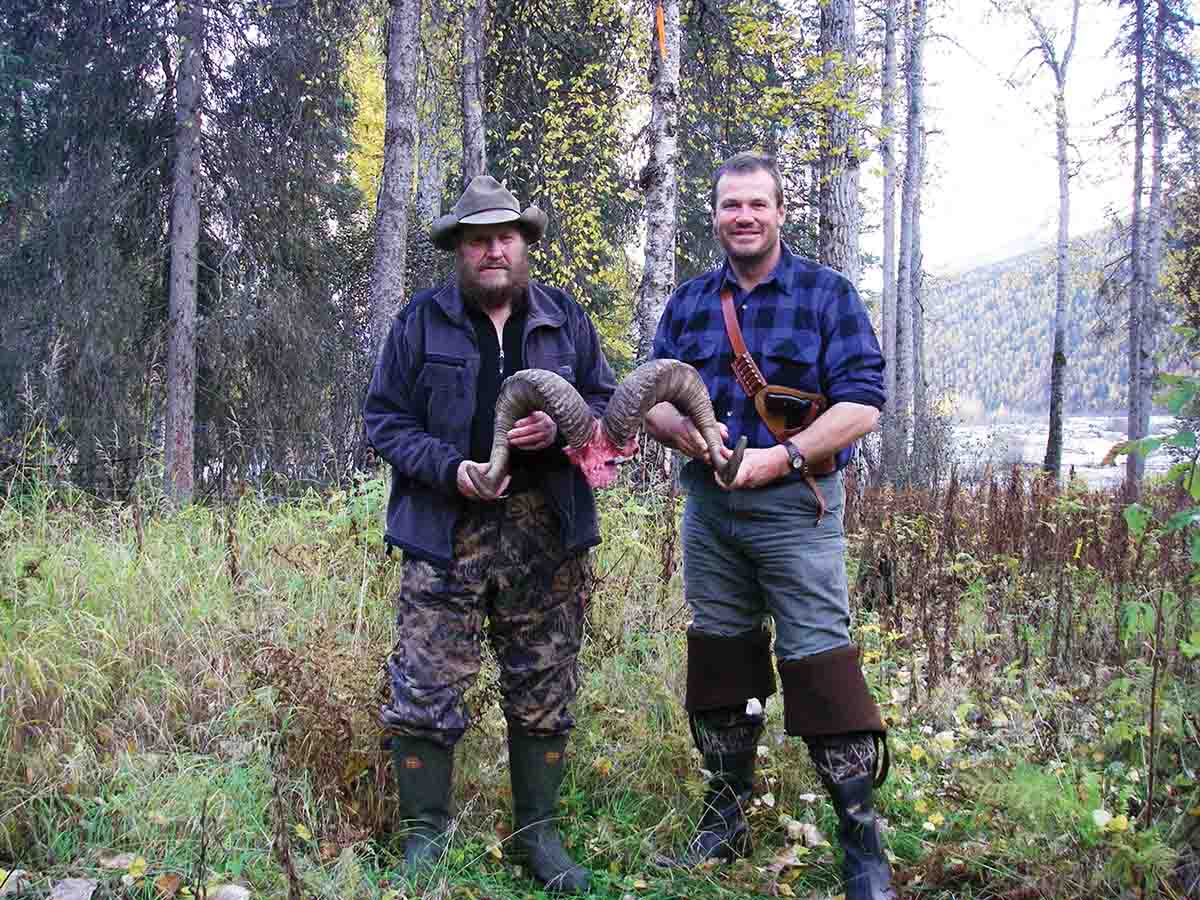 Ed Stevenson and Brian Pearce after a successful Dall’s sheep hunt.